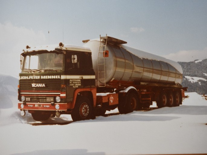 JP Mennel Transporte Tanklaster im Schnee aus 1978